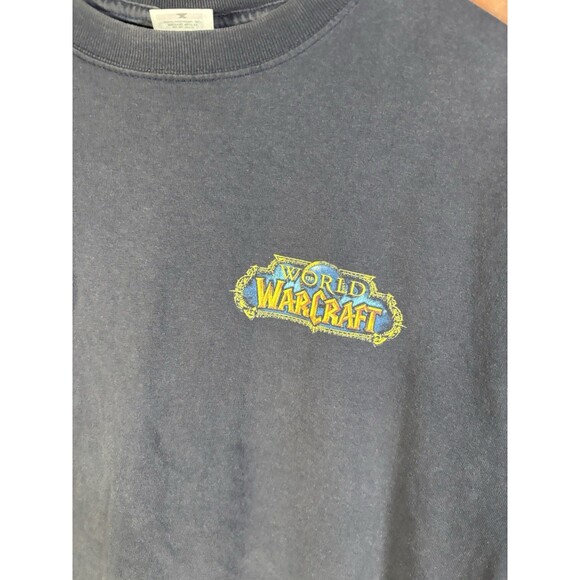 Vintage Y2k World Of Warcraft Alliance Shirt Blue Video Game Promo Adult Large - Picture 3 of 7